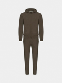 BROWN HOODED TECH SUIT