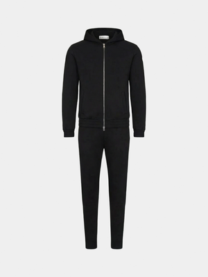 BLACK HOODED TECH SUIT