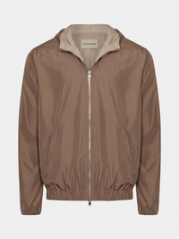 PREMIUM TAUPE HOODED JACKET
