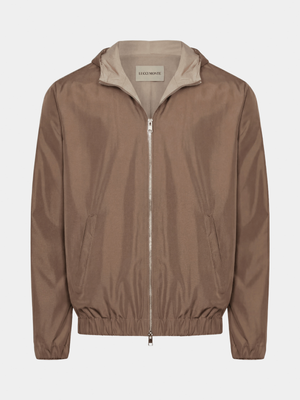 PREMIUM TAUPE HOODED JACKET