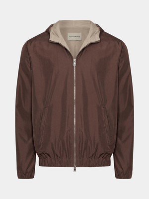 PREMIUM BROWN HOODED JACKET