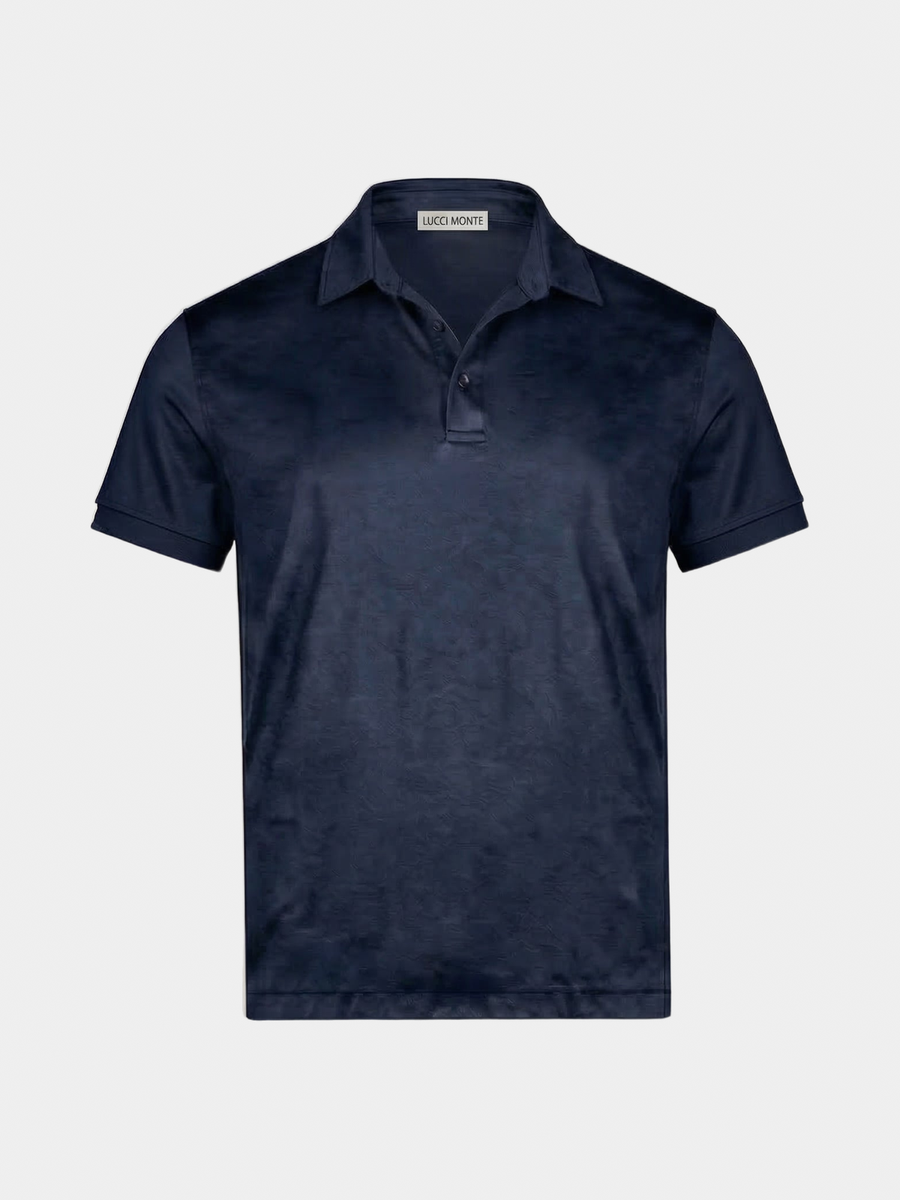 NAVY MERCERISED POLO
