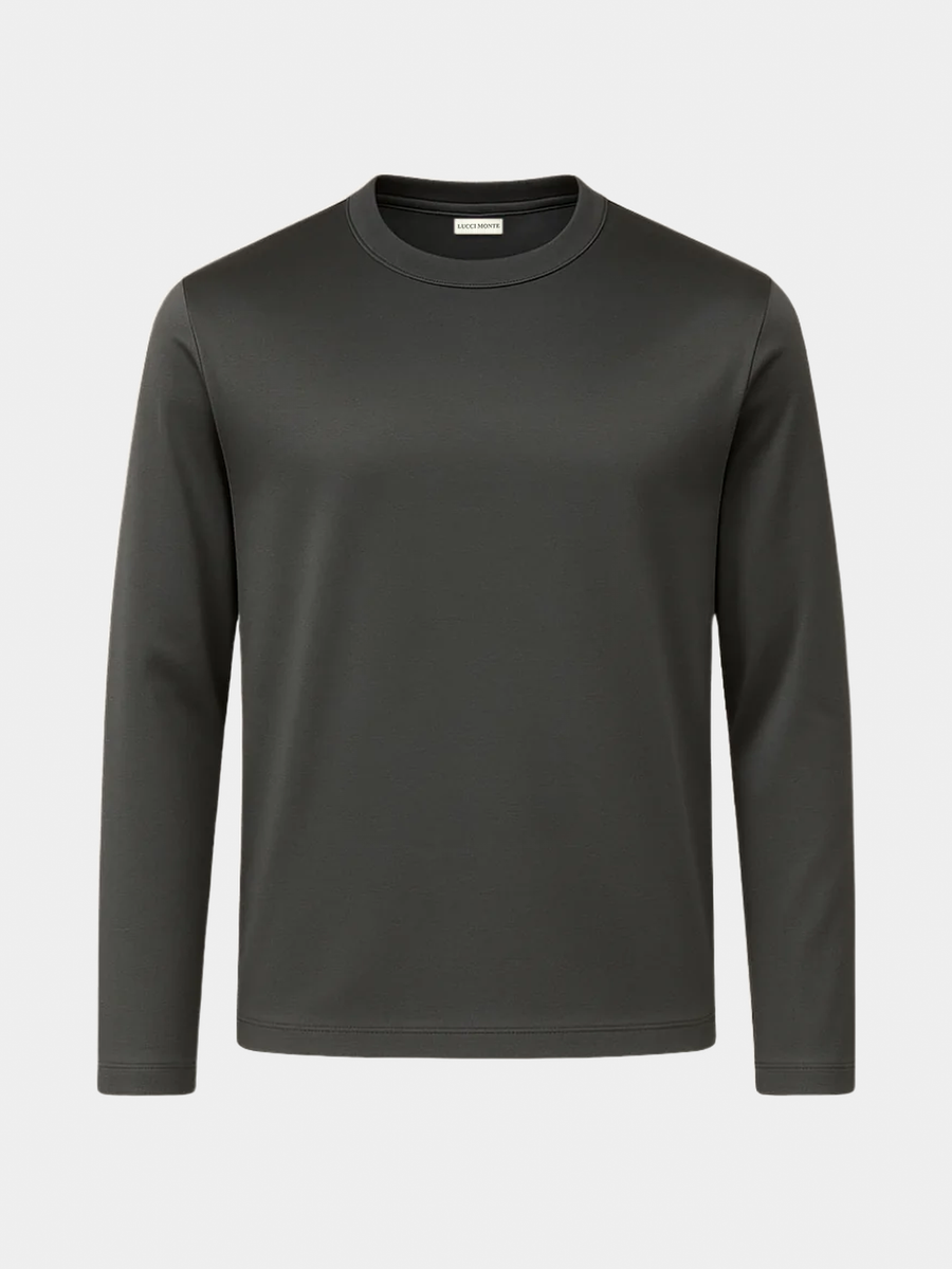 GREY MERCERISED GLANZ PULLOVER