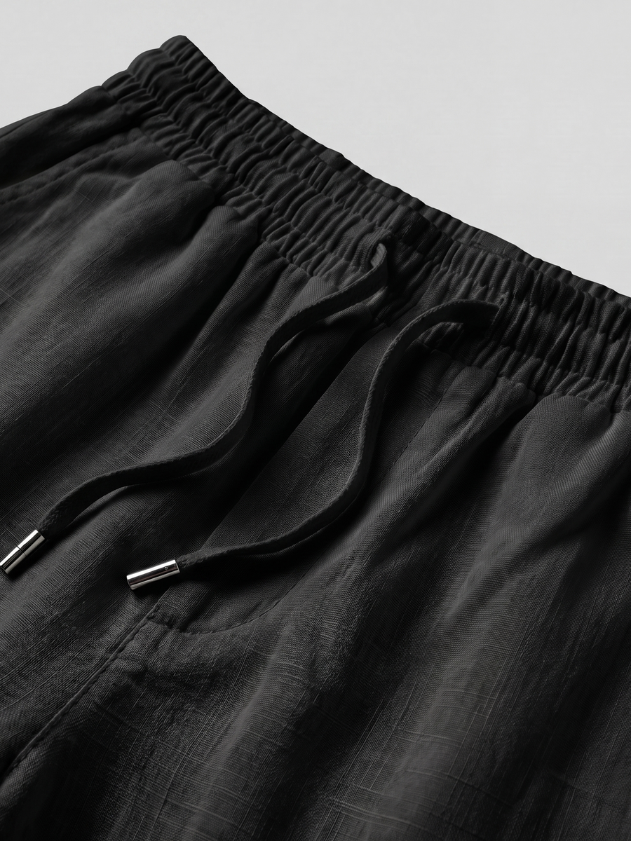 BLACK LINNEN PANTS