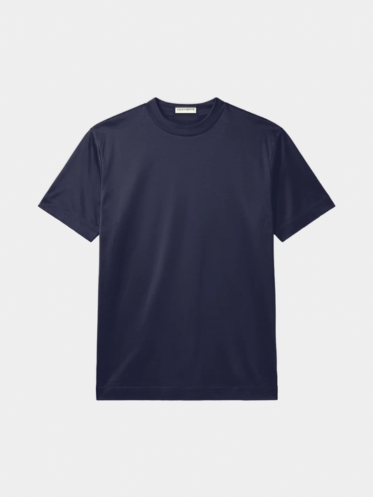 NAVY MERCERISED GLANZ SHIRT