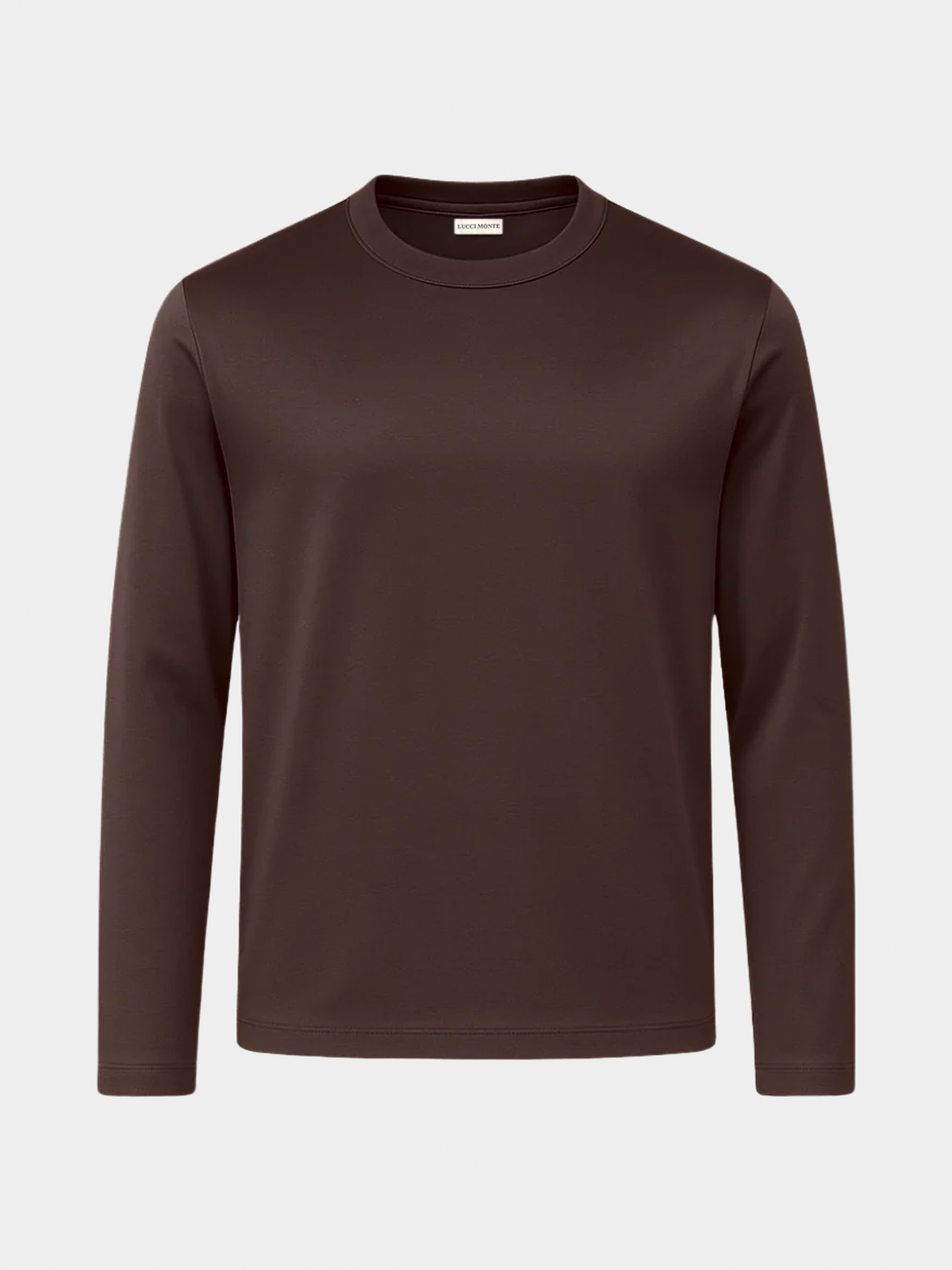 BROWN MERCERISED GLANZ PULLOVER