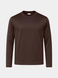 BROWN MERCERISED GLANZ PULLOVER