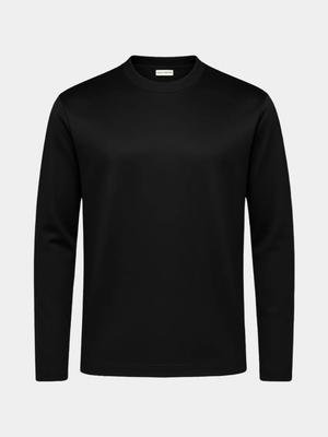 BLACK MERZERISIERTER GLANZPULLOVER