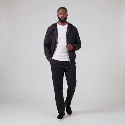 PREMIUM BLACK HOODED JACKET