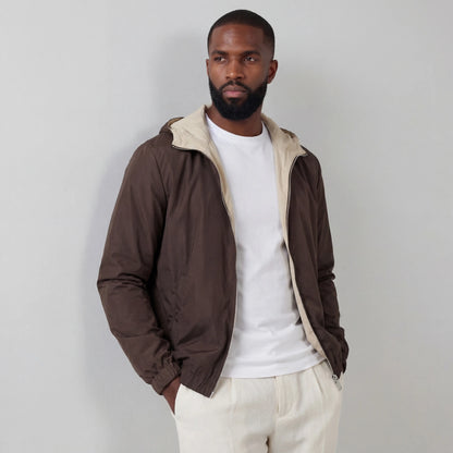 PREMIUM BROWN HOODED JACKET