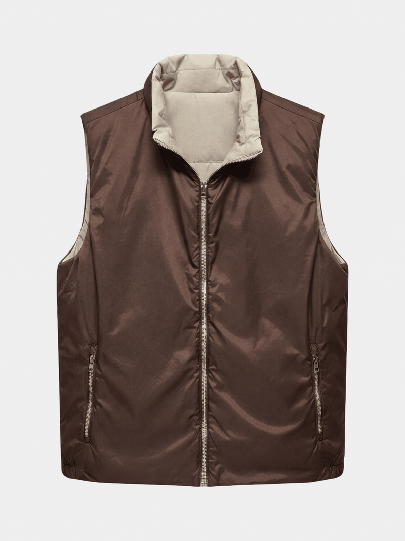 Brown Reversible Gilet