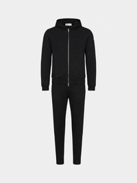 BLACK HOODED TECH SUIT