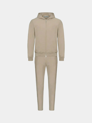 BEIGE HOODED TECH SUIT