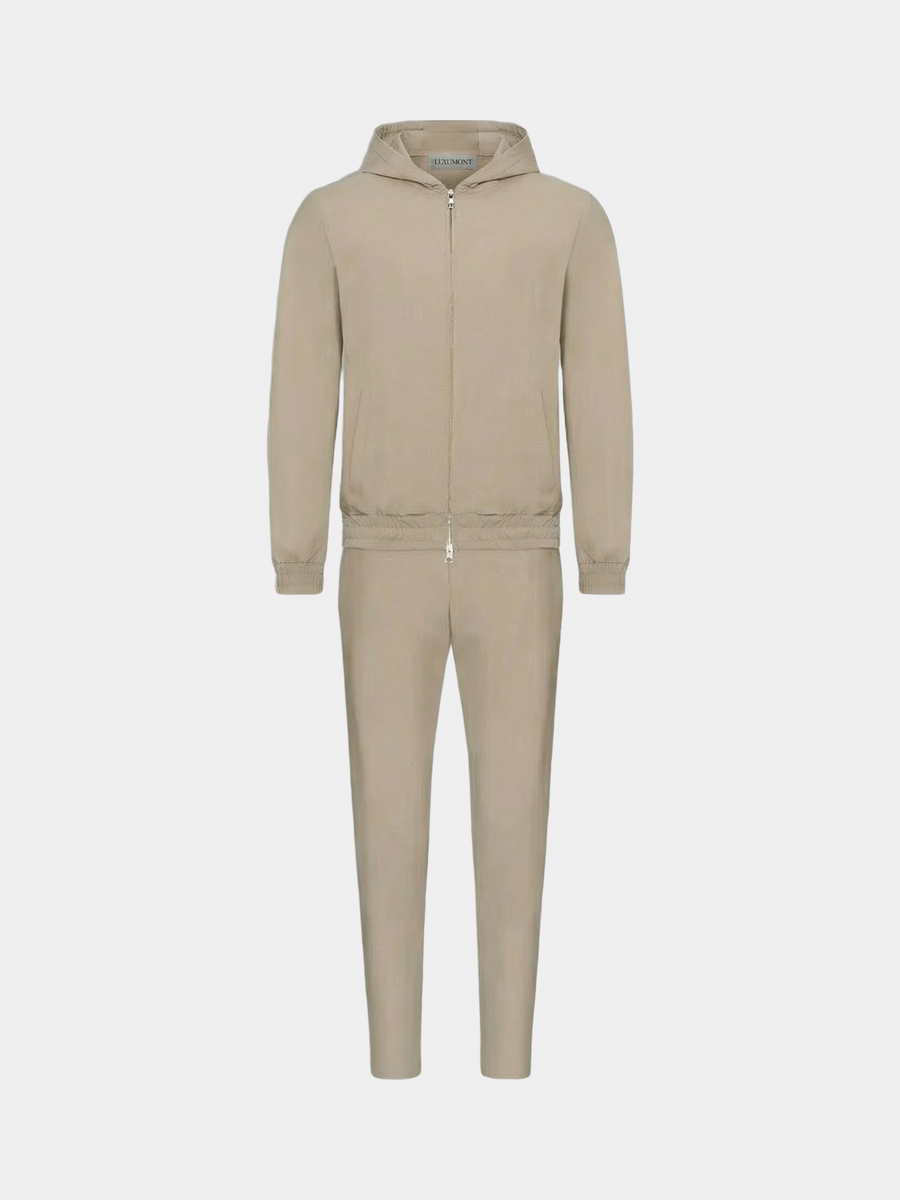 BEIGE HOODED TECH SUIT