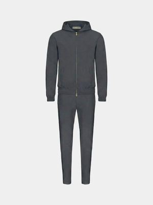 DARK GREY HOODED TECH SUIT