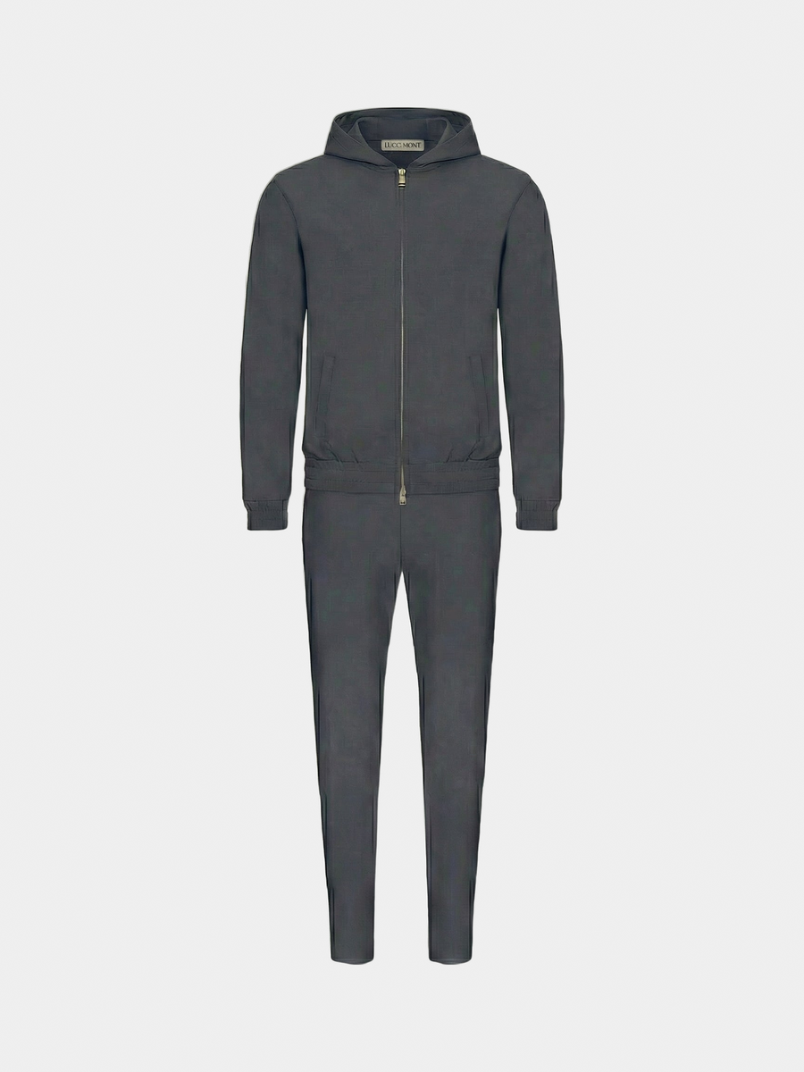 DARK GREY HOODED TECH SUIT