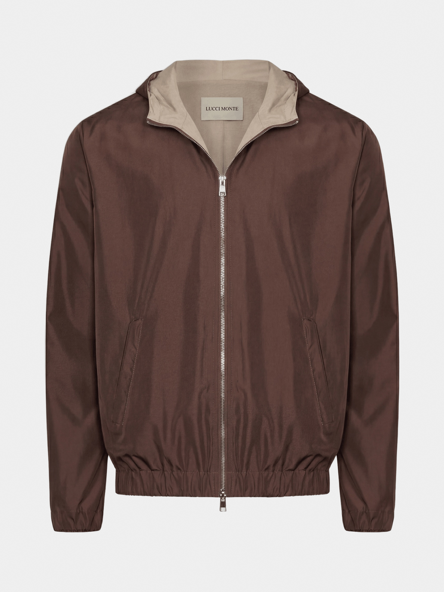 PREMIUM BROWN HOODED JACKET