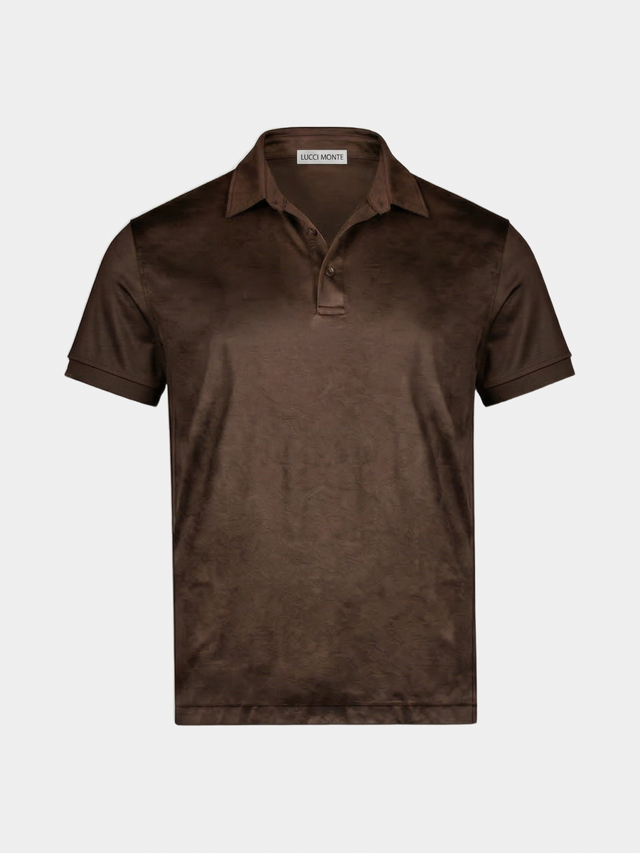 BROWN MERCERISED POLO