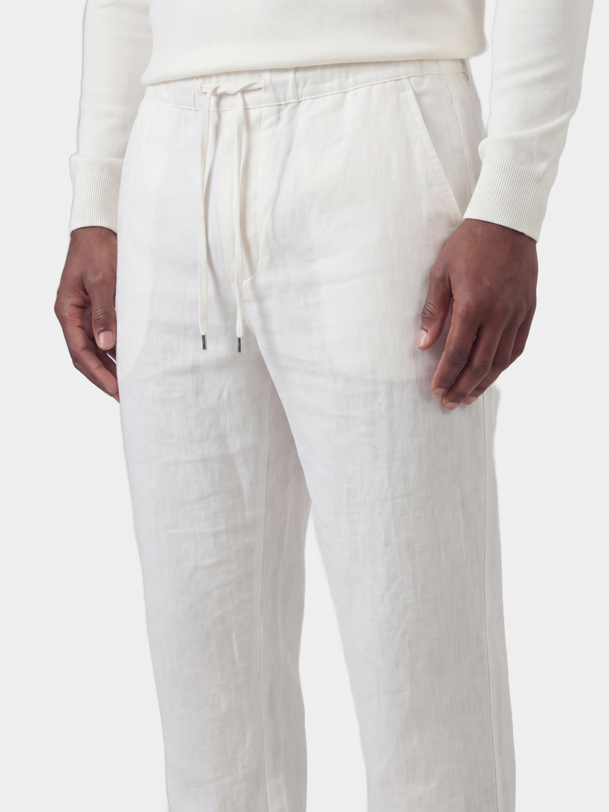 OFF-WHITE LINEN PANTS