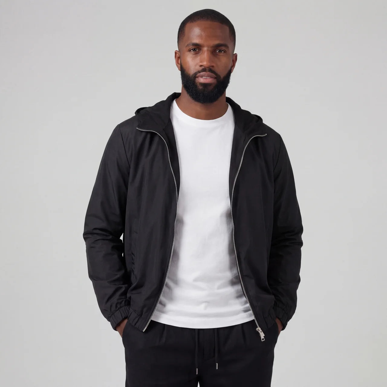 PREMIUM BLACK HOODED JACKET