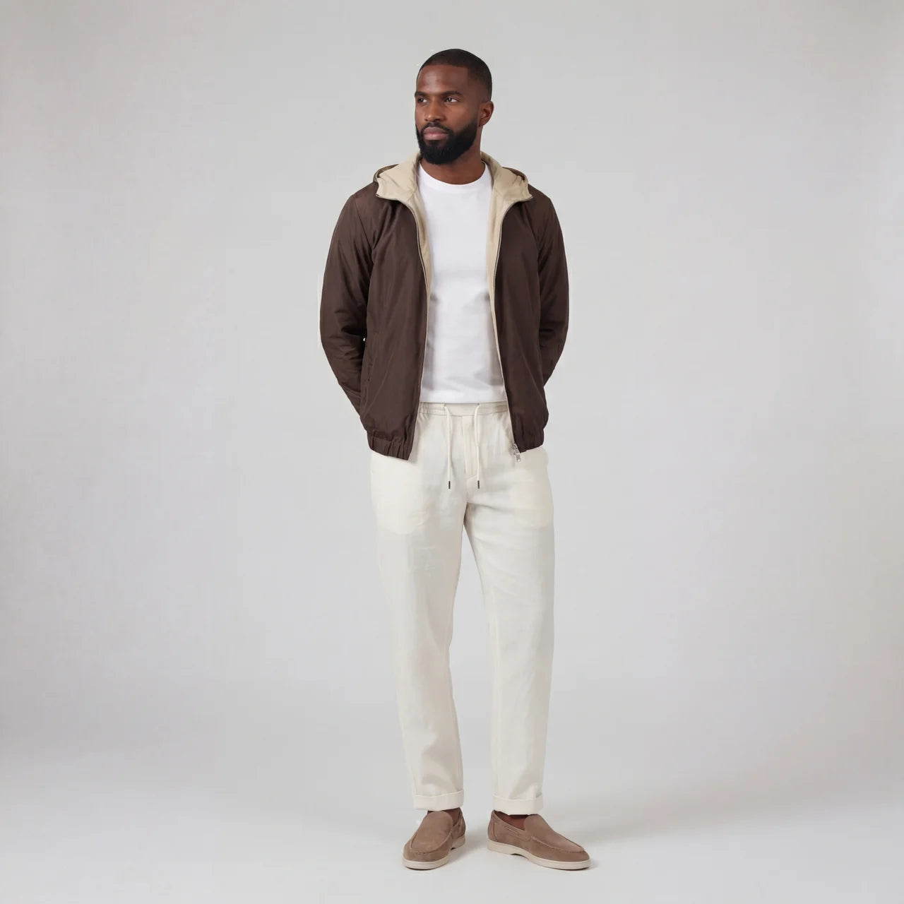 PREMIUM BROWN HOODED JACKET