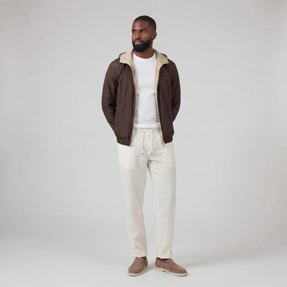 PREMIUM BROWN HOODED JACKET