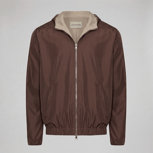 PREMIUM BROWN HOODED JACKET