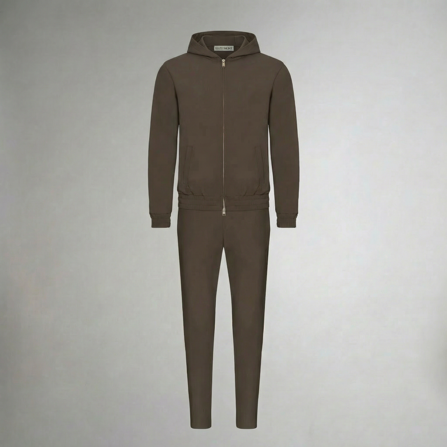 HOODED BROWN TECH SUIT