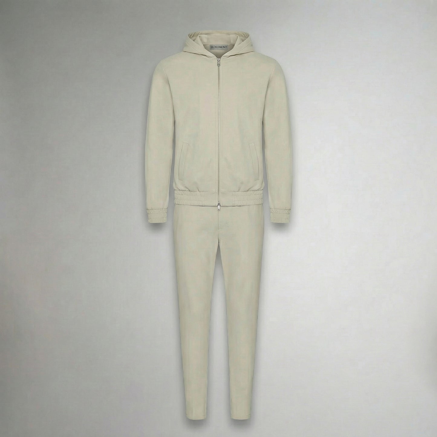 HOODED LIGHT GREY TECH SUIT