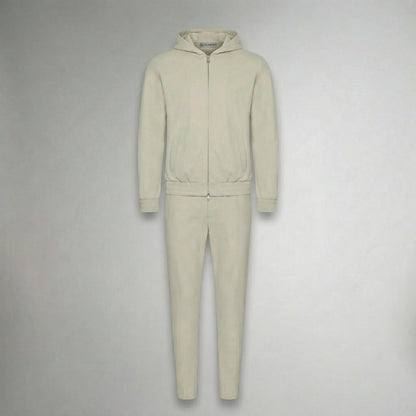 HOODED LIGHT GREY TECH SUIT