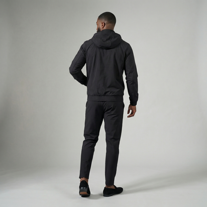 HOODED BLACK TECH SUIT