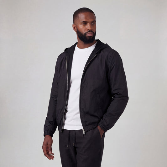 PREMIUM BLACK HOODED JACKET