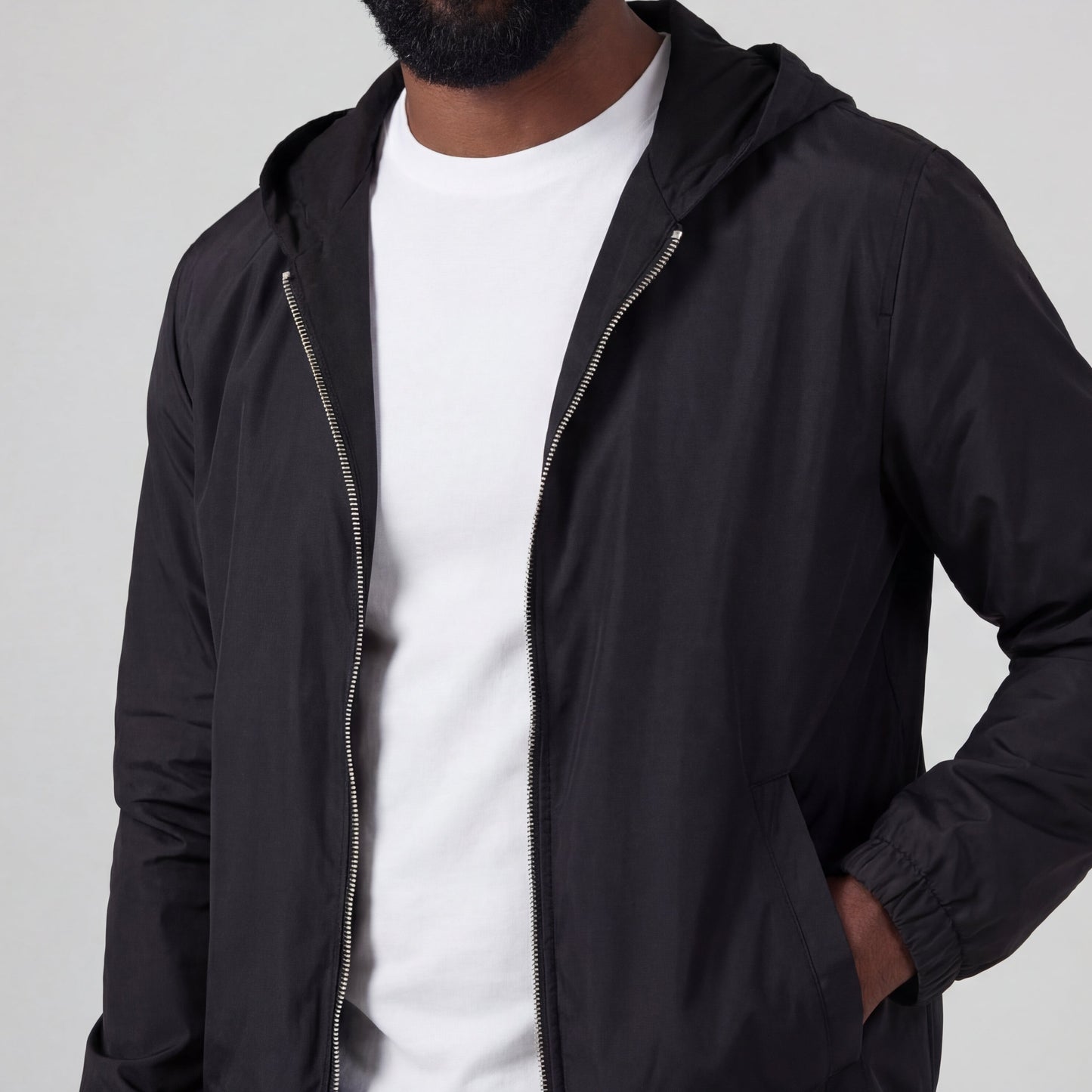 PREMIUM BLACK HOODED JACKET