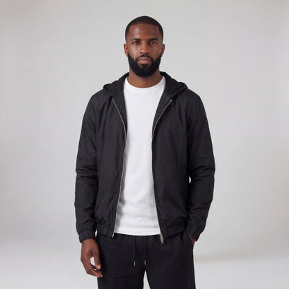 PREMIUM BLACK HOODED JACKET