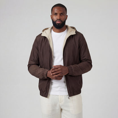 PREMIUM BROWN HOODED JACKET