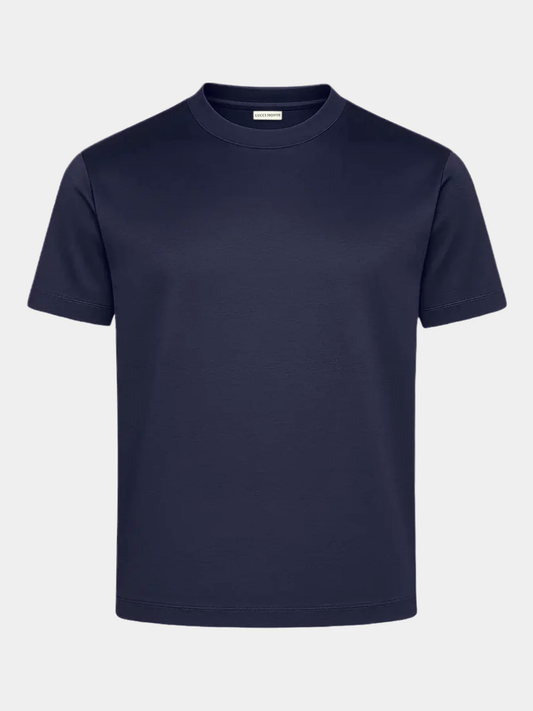 navy mercerised shirt — packshot
