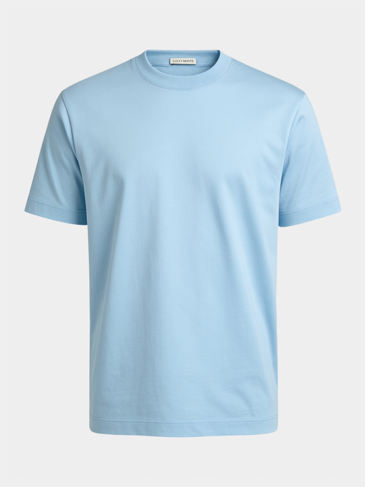 sky blue mercerised shirt — packshot