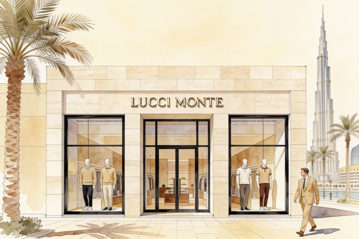 Lucci Monte boutique Abu Dhabi – eerste schets