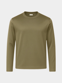 OLIVE MERCERISIERTER GLANZPULLOVER