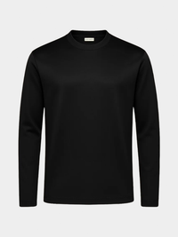 BLACK MERZERISIERTER GLANZPULLOVER